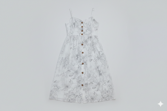 Sleeveless printed dress