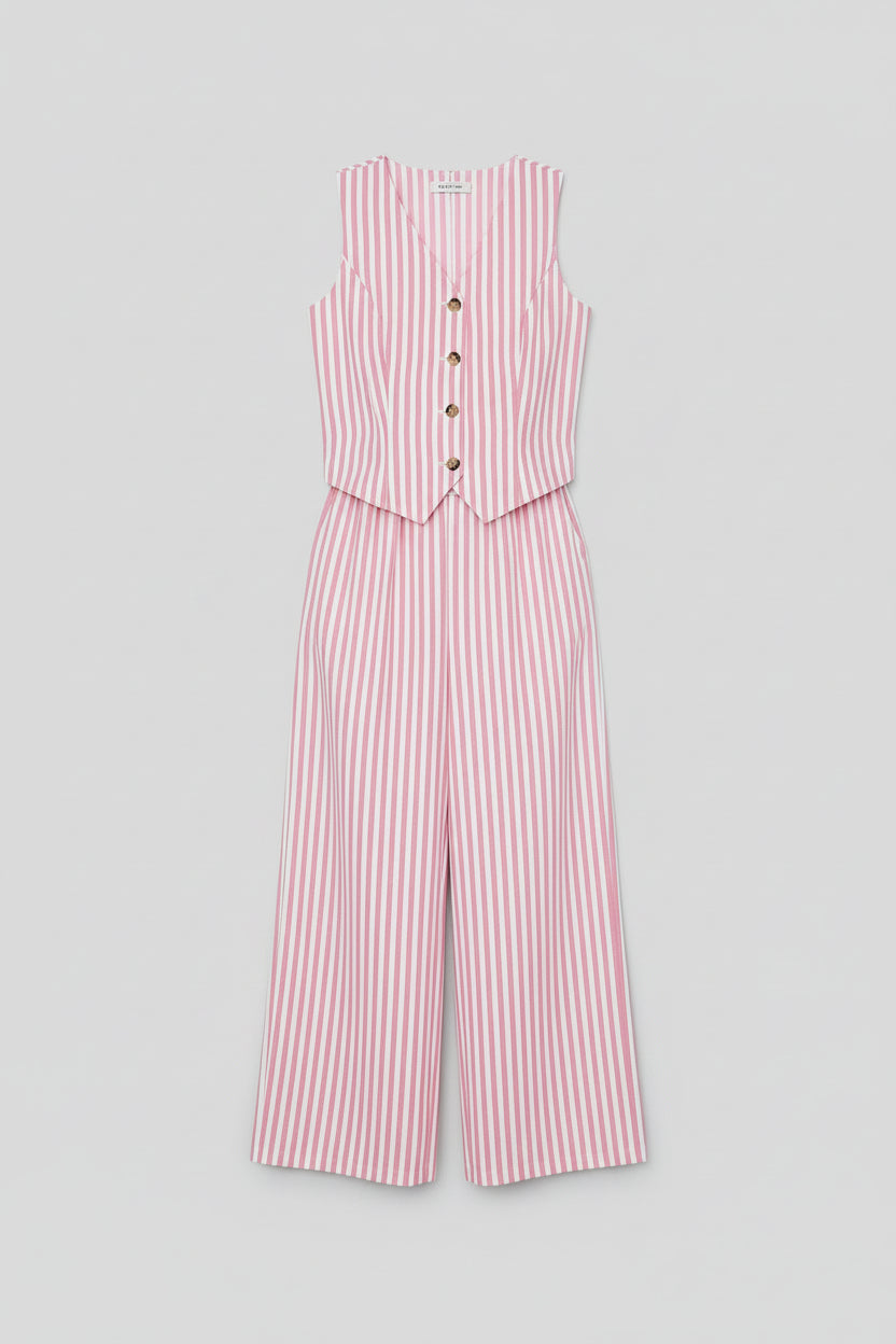 Sleeveless Striped co-ord set