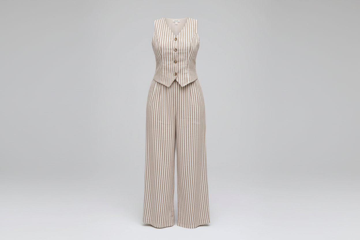 Sleeveless Striped co-ord set