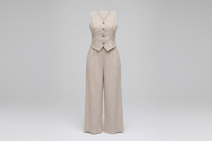 Sleeveless Striped co-ord set