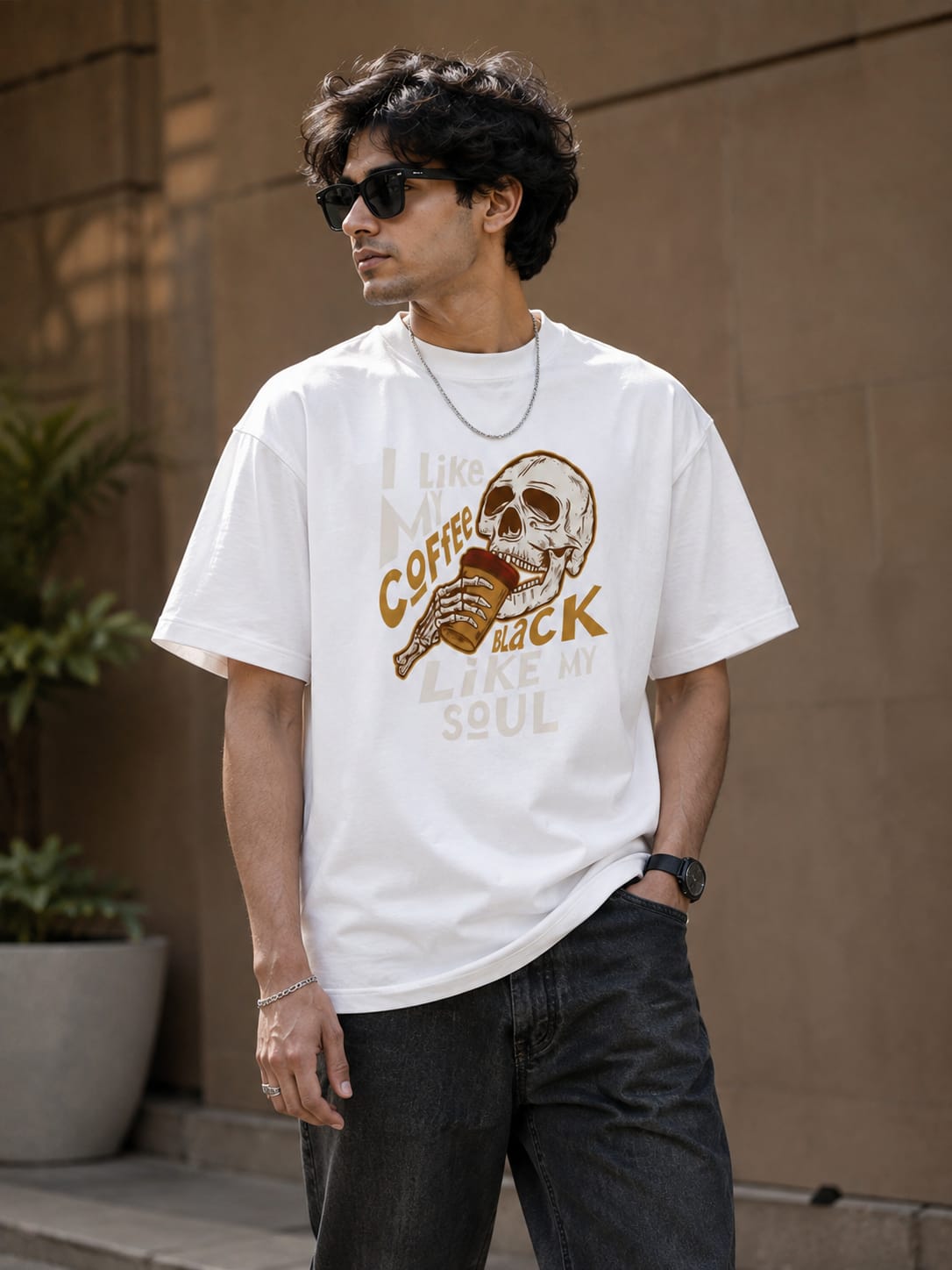 Coffee & Chaos Oversized Tee
