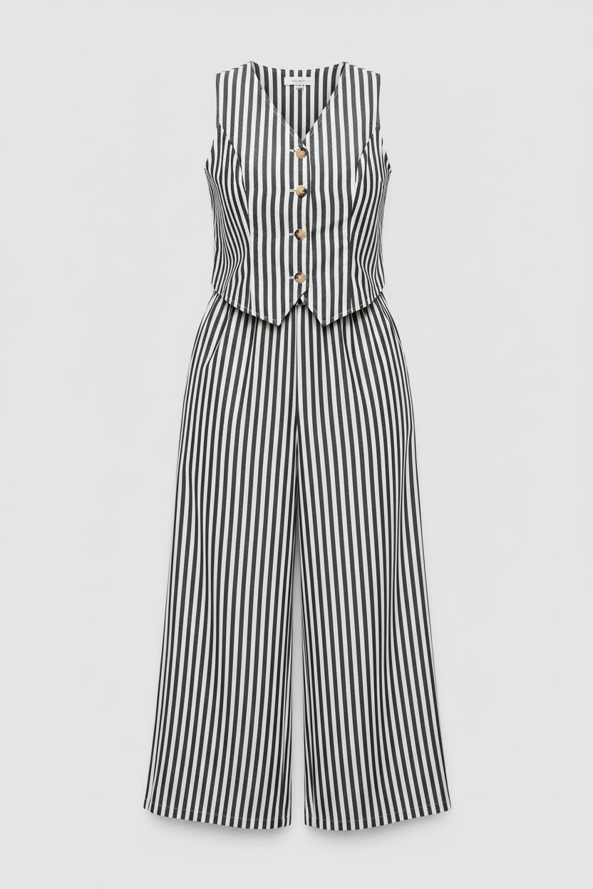 Sleeveless Striped co-ord set