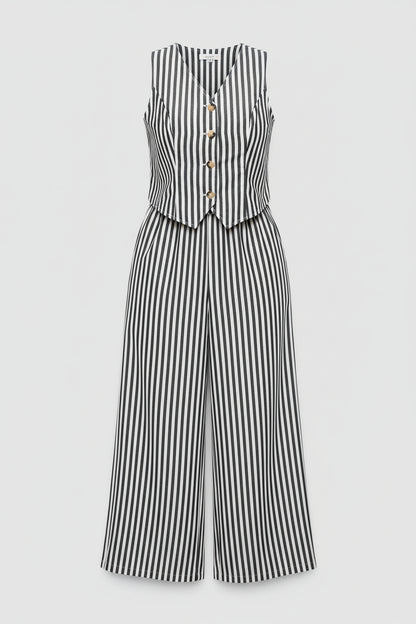 Sleeveless Striped co-ord set