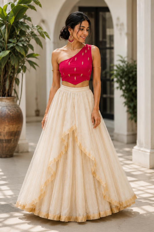 Layered Flare Skirt
