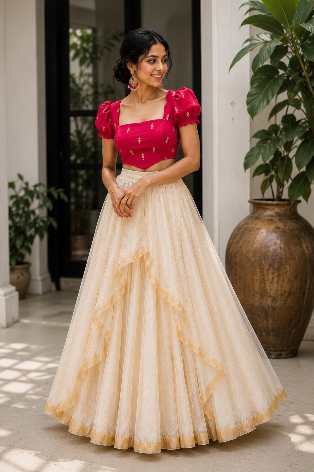 Layered Flare Skirt